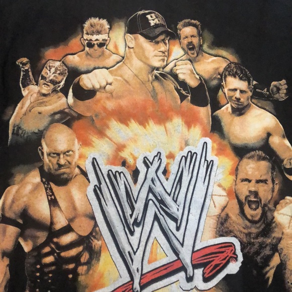 WWE wresting XS boys black tshirt john cena RD 32320689 - Picture 2 of 4